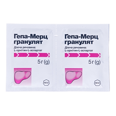 Гепа-мерц гранулят 3 г/5 г по 5 г №30 (2х15) у пак. спар.