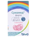 Сумамед форте порошок д/ор. сусп. со вкус. малин. 200 мг/5 мл (1500 мг) по 37.5 мл во флак.