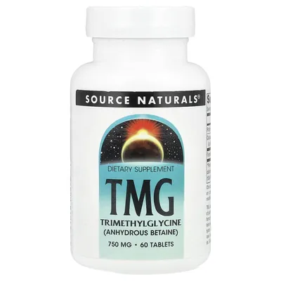 Триметилгліцин (ТМГ) Source Naturals TMG 750 мг, 60 таблеток