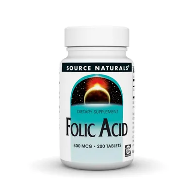 Фолієва кислота Source Naturals Folic Acid 800 мкг, 200 таблеток