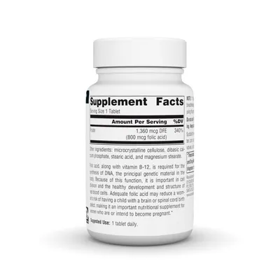 Фолієва кислота Source Naturals Folic Acid 800 мкг, 200 таблеток