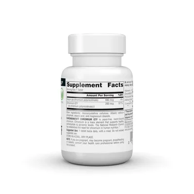 Хром Source Naturals ChromeMate Chromium GTF 200 мкг, 120 таблеток