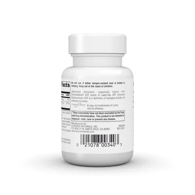 Хром Source Naturals ChromeMate Chromium GTF 200 мкг, 120 таблеток