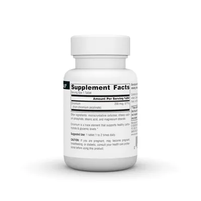 Хром піколінат Source Naturals Chromium Picolinate 200 мкг, 60 таблеток