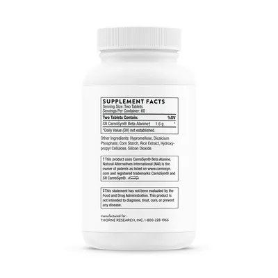 Бета-аланін Thorne Research Beta Alanine-SR, 120 таблеток