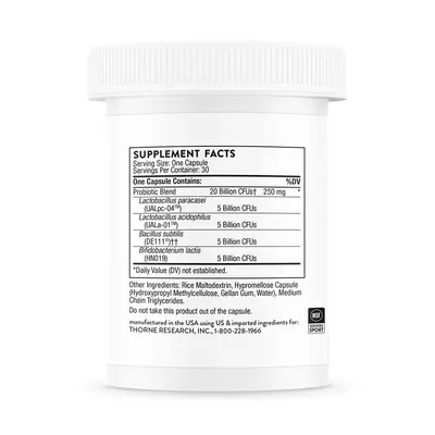 Пробіотики Thorne Research FloraSport 20В, 30 капсул