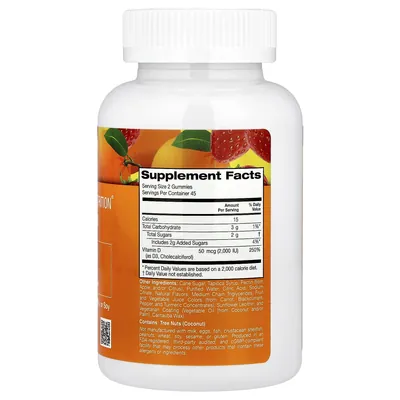 Вітамін Д3 California Gold Nutrition Vitamin D3 зі смаком лимона, апельсина та полуниці, 90 жувальних цукерок