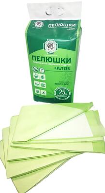 Пеленки абсорбирующие Medicus Novit медицинские с алоэ вера, 60 х 90 см, 25 штук