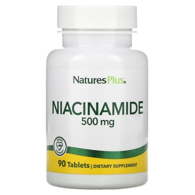 Ниацинамид Nature's Plus Niacinamide 500 мг, 90 таблеток