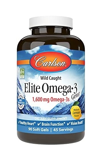 Омега-3 Carlson Labs Elite Omega-3 Gems, лимон, 90 желатиновых капсул