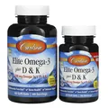 Омега-3 з вітамінами D та K Carlson Labs Elite Omega-3 + D&K 700 мг, лимон, 60+30 гелевих капсул