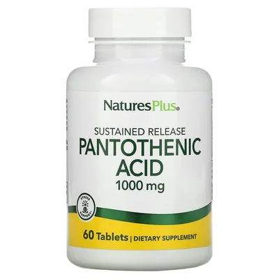 Пантотенова кислота Nature's Plus Pantothenic Acid 1000 мг, 60 таблеток