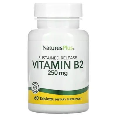 Рибофлавін Nature's Plus Vitamin B2 250 мг, 60 таблеток