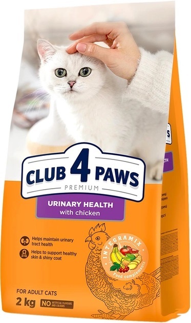 Корм сухой Club 4 paws Premium Urinary Health для здоровья мочевыделительной системы, 2 кг