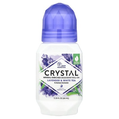 Дезодорант роликовый Crystal Lavender & White tea натуральный без алюминия, 66 мл