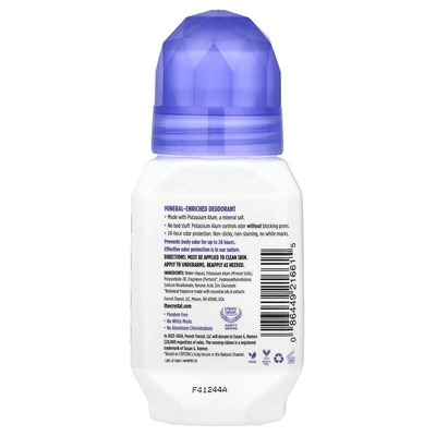 Дезодорант кульковий Crystal Lavender & White tea натуральний без алюмінію, 66 мл