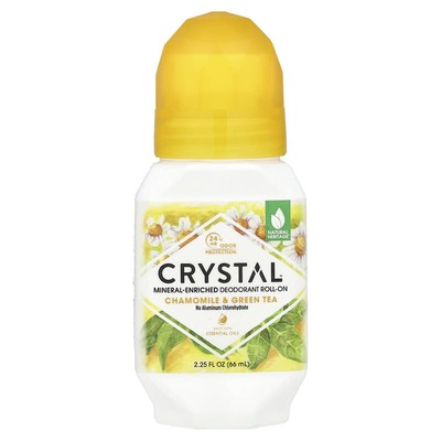 Дезодорант роликовый Crystal Chamomile & Green Tea натуральный без алюминия, 66 мл