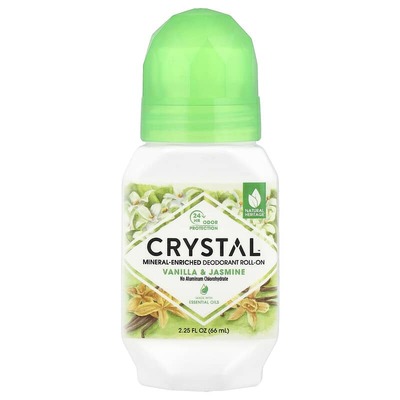 Дезодорант роликовый Crystal Vanilla & Jasmine натуральный без алюминия, 66 мл