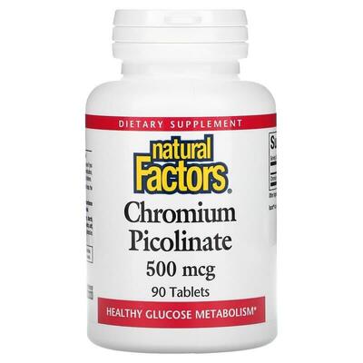 Хром Пиколинат Natural Factors Chromium Picolinate 500 мкг, 90 таблеток