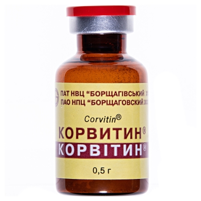 Корвитин лиофилизат для р-ра д/ин. по 0.5 г №5 во флак.