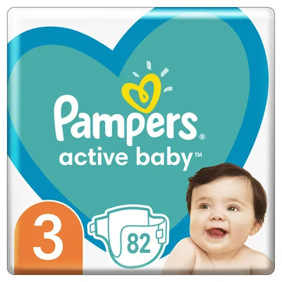 Підгузки дитячі Pampers Active Baby розмір 3, 6-10 кг, 82 шт