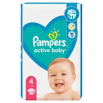 Подгузники детские Pampers Active Baby размер 4. 9-14 кг, 70 шт