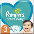 Подгузники детские Pampers Active Baby размер 3, 6-10 кг, 58 шт