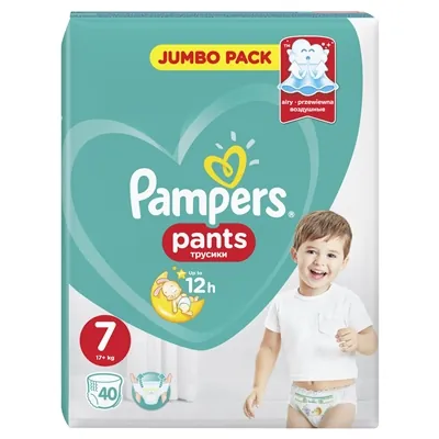 Підгузки-трусики Pampers Pants дитячі розмір 7, 17+ кг, 40 шт