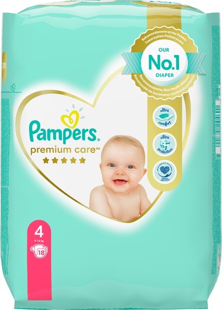 Підгузки дитячі Pampers Premium Care розмір 4, 9-14 кг, 18 шт