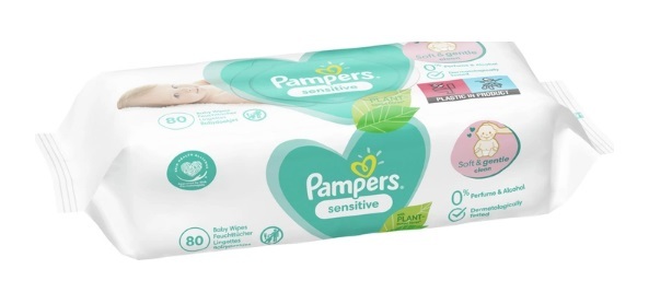 Серветки вологі Pampers Sensitive дитячі, 80 шт