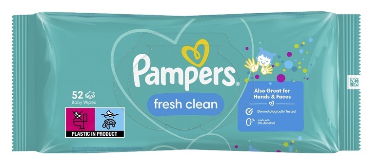 Салфетки влажные Pampers Fresh Clean детские, 52 шт