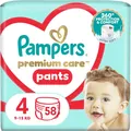 Підгузки-трусики Pampers Premium Care Pants дитячі розмір 4, 9-15 кг, 58 шт