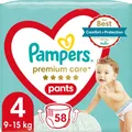 Підгузки-трусики Pampers Premium Care Pants дитячі розмір 4, 9-15 кг, 58 шт