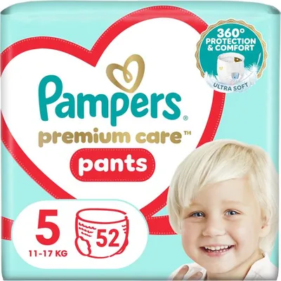 Підгузки-трусики Pampers Premium Care Pants дитячі розмір 5, 12-17 кг, 52 шт