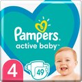 Подгузники детские Pampers Active Baby размер 4, 9-14 кг, 49 шт