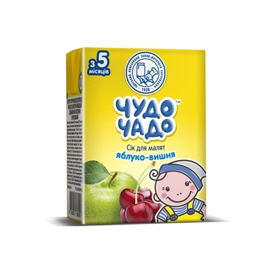 Сок Чудо-Чадо яблочно-вишневый, без сахара, 200 мл