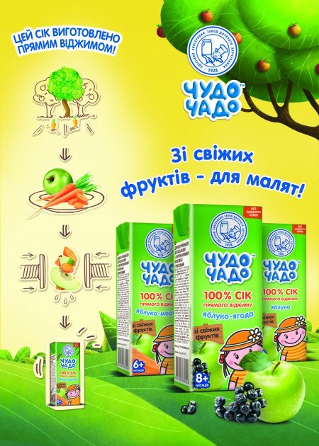 Сок Чудо-Чадо прямого отжима яблоко-ягода, без сахара, 200 мл