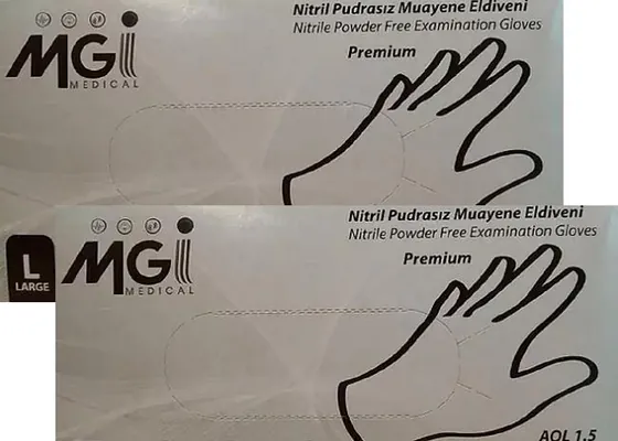 Рукавички оглядові Top Glove MGI Medical нітрилові без пудри, нестерильні, розмір L, пара