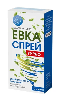 Евкаспрей турбо спрей наз., доз. 1 мг/мл по 10 мл у конт. з насос.-розпил.