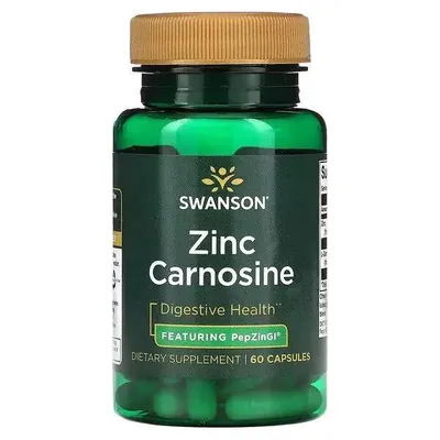 Цинк та L-карнозин Swanson Zinc Carnosine, 60 капсул
