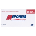 Меронем порошок для р-ра д/ин. по 1000 мг №10 во флак.