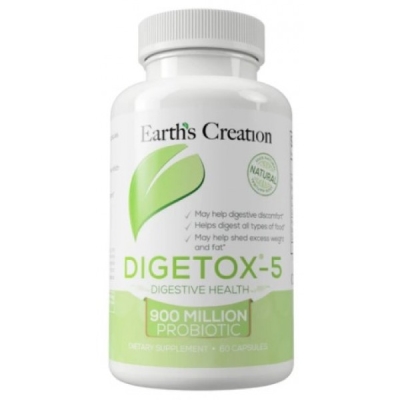 Мультиферментный комплекс Earth's Creation Digetox 5, 60 капсул