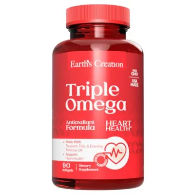 Потрійна Омега з примулою Earth's Creation Triple Omega with Primrose, 90 гелевих капсул