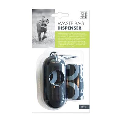 Набір для прибирання за собакою M-Pets Waste Bag Dispenser диспенсер + 2 рулон пакетів