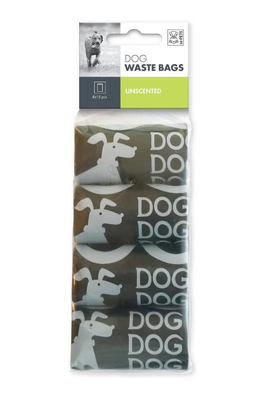 Набор пакетов M-Pets Dog Waste Bags для уборки за собакой без ароматизатора, 8 рулонов по 15 штук