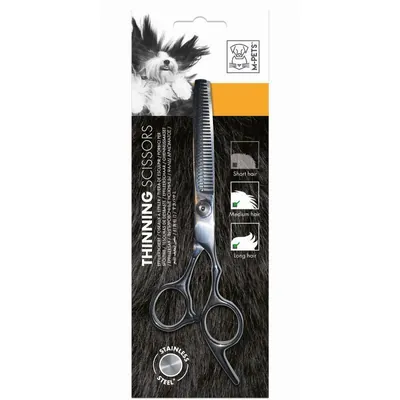 Ножиці M-Pets Grooming Steel Thinning Scissor філірувальні, металеві для стрижки собак, 6x19x0,5 см