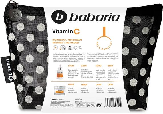 Набір Babaria Вітамін C (крем 50 мл + сироватка 30 мл + косметичка)