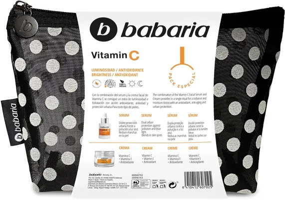 Набір Babaria Вітамін C (крем 50 мл + сироватка 30 мл + косметичка)