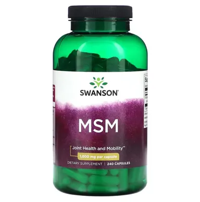 Метилсульфонілметан Swanson MSM капсули по 1000 мг №240