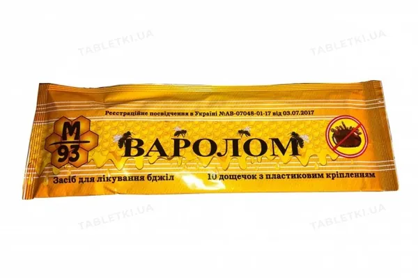 Варолом смужки із зачепом для лікування вароатозу бджіл, 10 штук